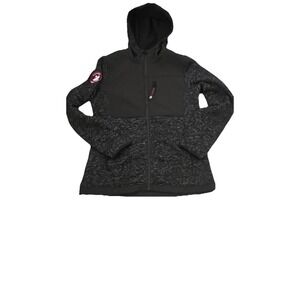 Canada Weather Gear Jacket Womens Medium Pockets‎ Softshell Full Zip Hooded